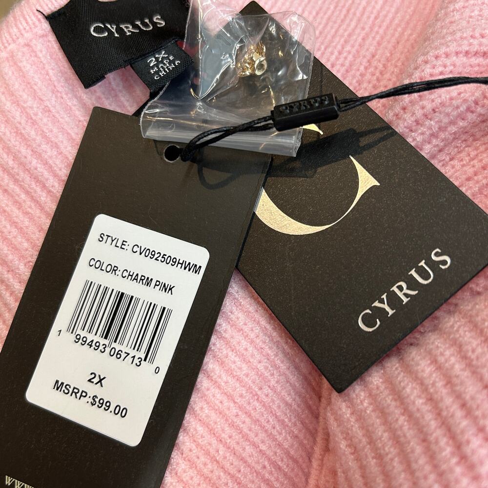 Cyrus cardigan sweater Charmed Pink size 2X NWT - Picture 6 of 7